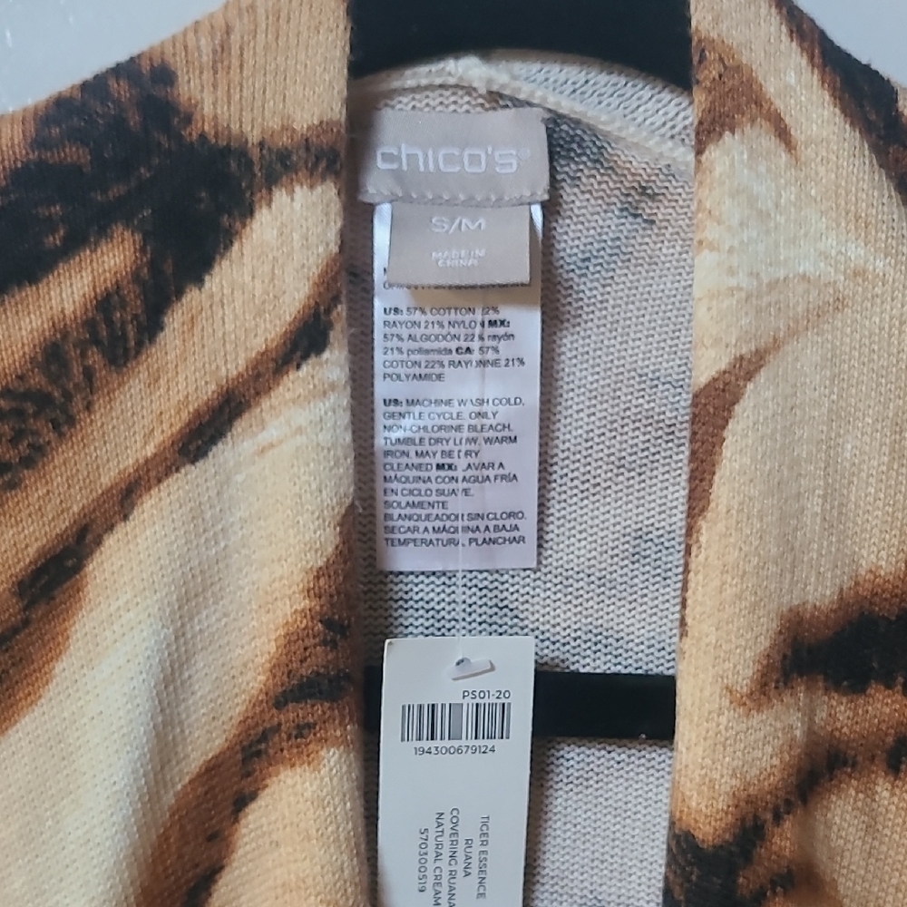 Chico's Animal Print Ruana - Picture 2 of 5